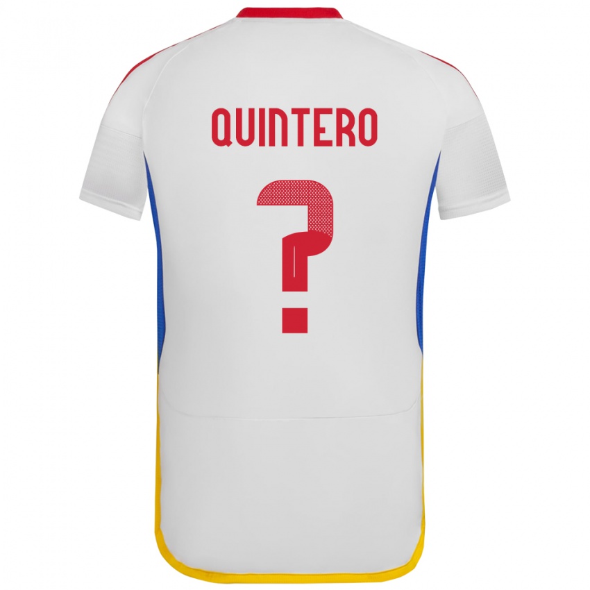 Kinderen Venezuela Teo Quintero #0 Wit Uitshirt Uittenue 24-26 T-Shirt