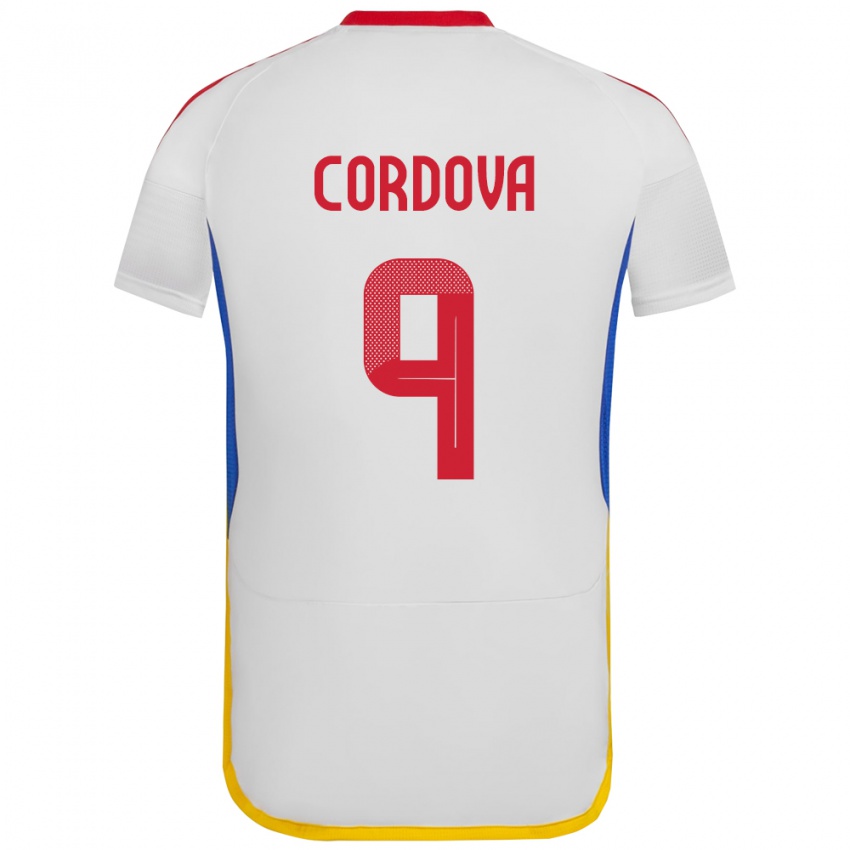 Kinderen Venezuela Sergio Córdova #9 Wit Uitshirt Uittenue 24-26 T-Shirt