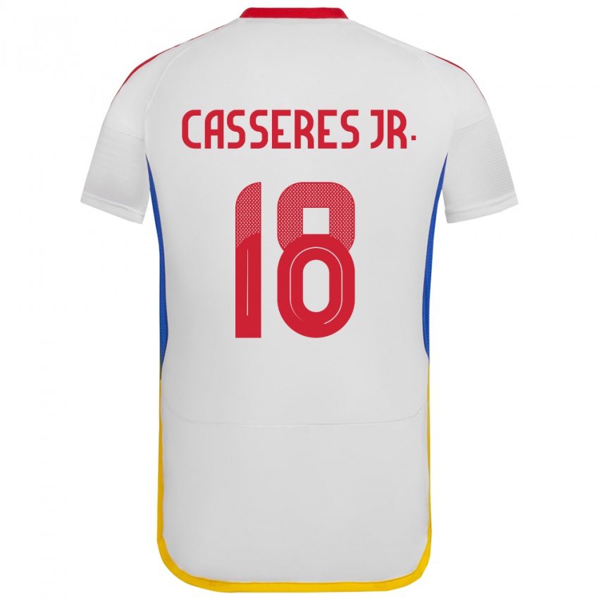 Kinderen Venezuela Cristian Cásseres Jr. #18 Wit Uitshirt Uittenue 24-26 T-Shirt