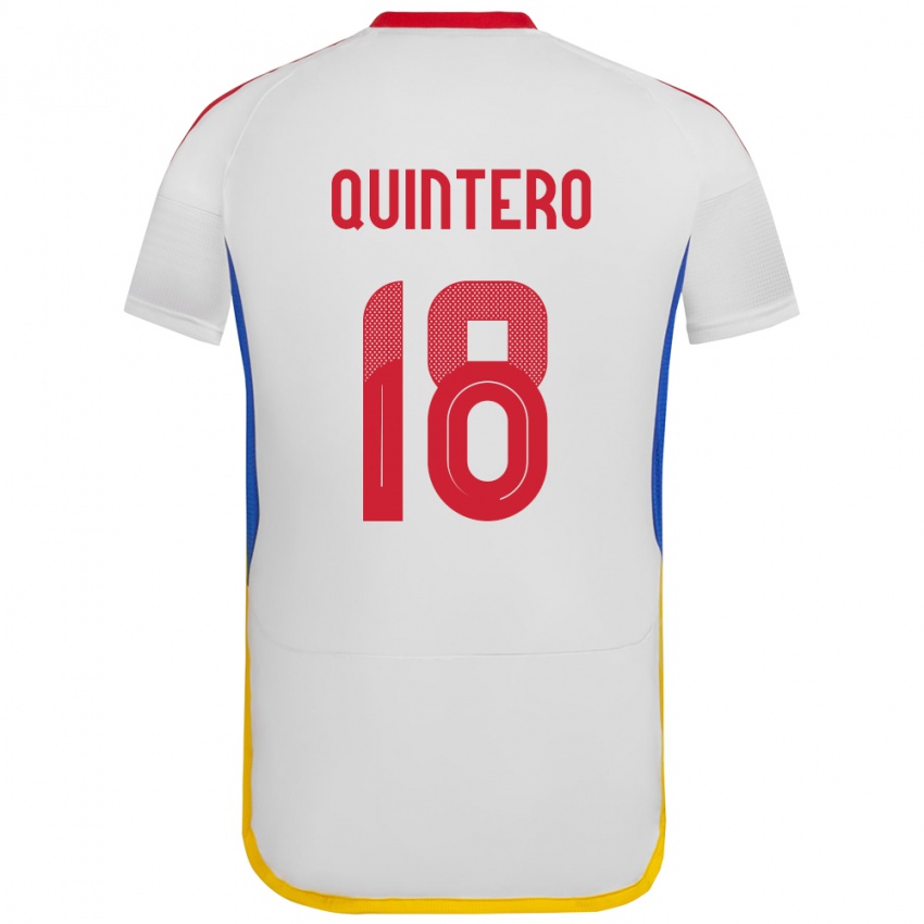 Kinderen Venezuela Jesús Quintero #18 Wit Uitshirt Uittenue 24-26 T-Shirt