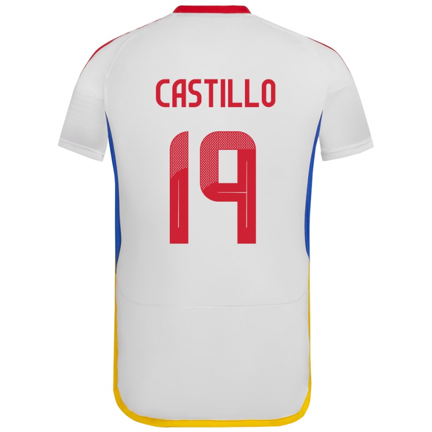 Kinderen Venezuela Bryan Castillo #19 Wit Uitshirt Uittenue 24-26 T-Shirt