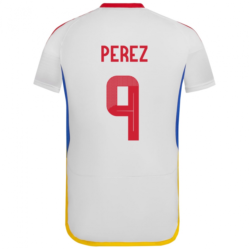 Kinderen Venezuela Daniel Pérez #9 Wit Uitshirt Uittenue 24-26 T-Shirt