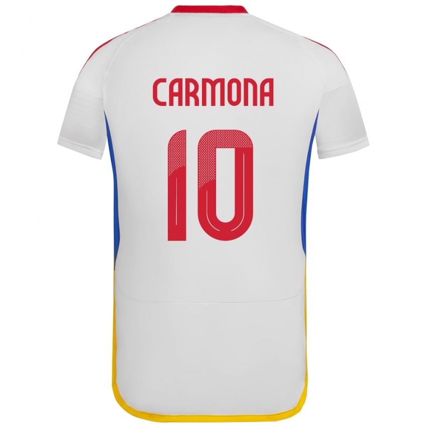 Kinderen Venezuela Wikelman Carmona #10 Wit Uitshirt Uittenue 24-26 T-Shirt