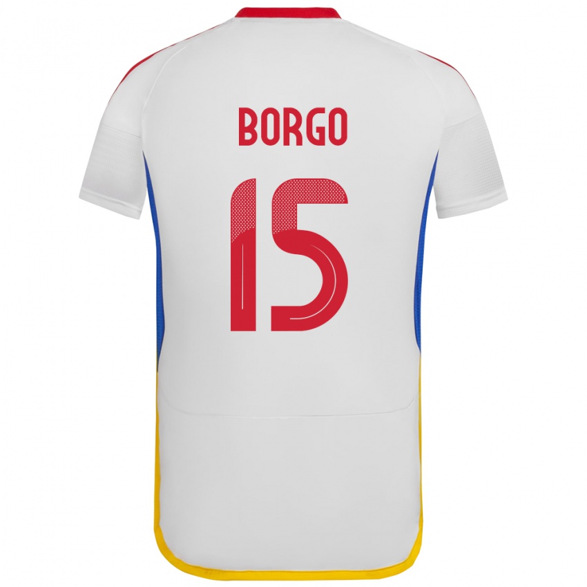 Kinderen Venezuela Ángel Borgo #15 Wit Uitshirt Uittenue 24-26 T-Shirt