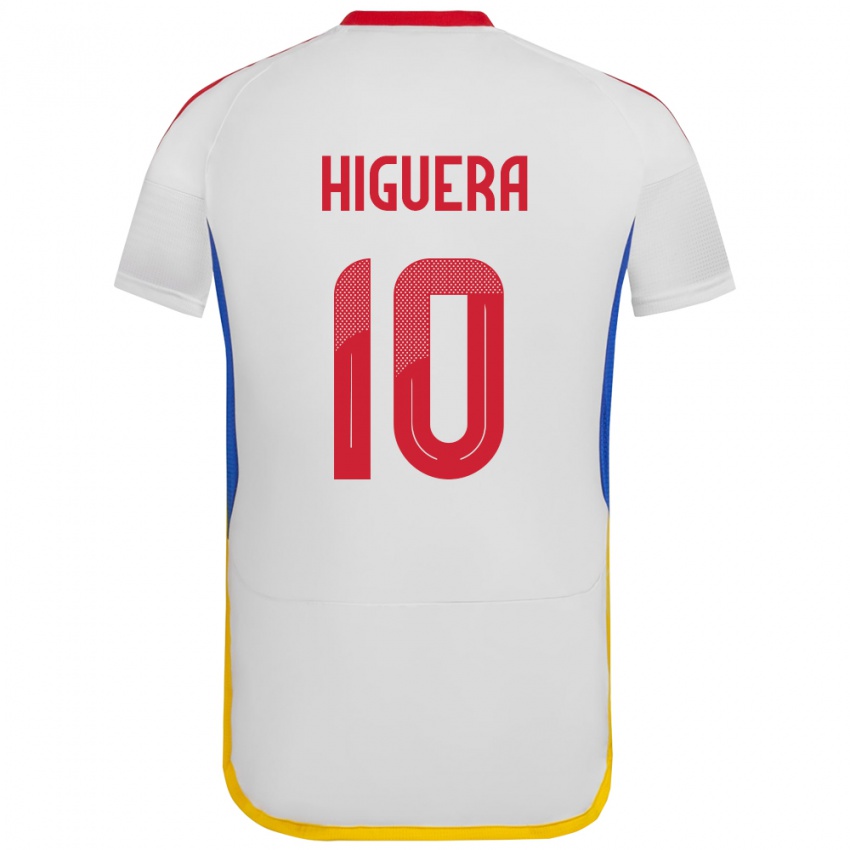 Kinderen Venezuela Enyerliannys Higuera #10 Wit Uitshirt Uittenue 24-26 T-Shirt