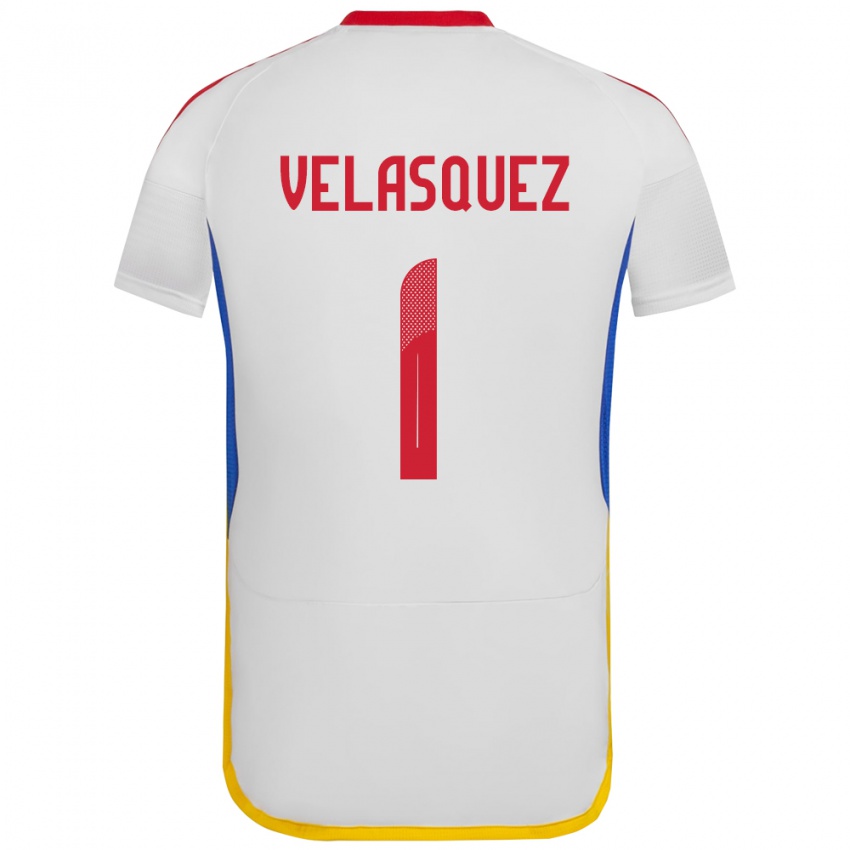 Kinderen Venezuela Yessica Velásquez #1 Wit Uitshirt Uittenue 24-26 T-Shirt