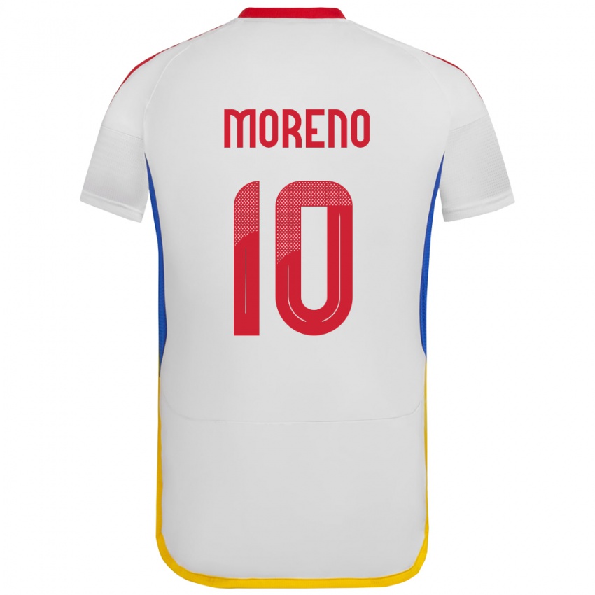 Kinderen Venezuela Yerliane Moreno #10 Wit Uitshirt Uittenue 24-26 T-Shirt