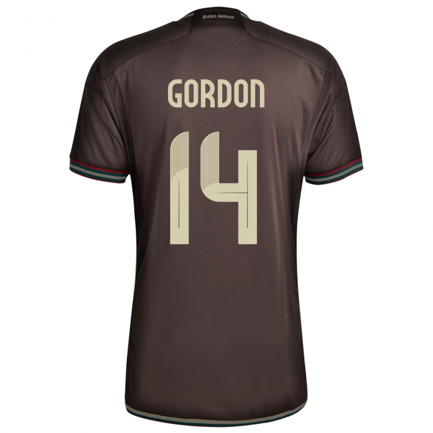 Kinderen Jamaica Ashton Gordon #14 Nachtbruin Uitshirt Uittenue 24-26 T-Shirt