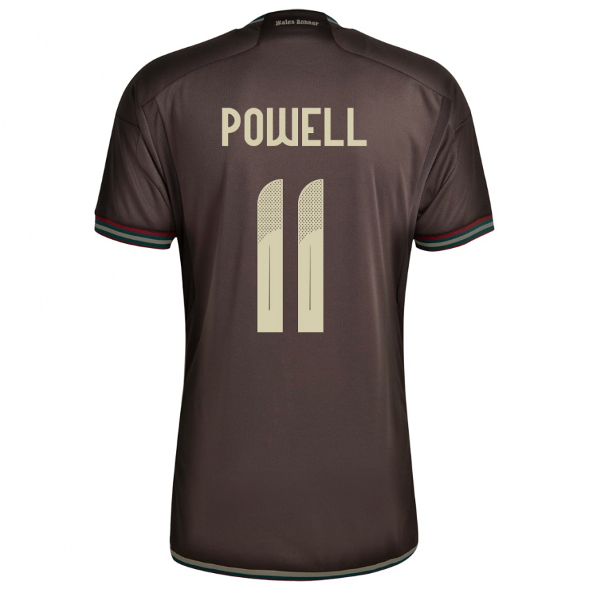 Kinderen Jamaica Destiny Powell #11 Nachtbruin Uitshirt Uittenue 24-26 T-Shirt