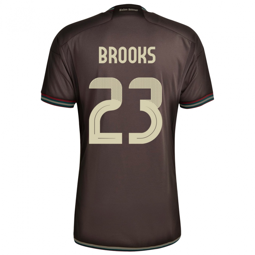 Kinderen Jamaica Liya Brooks #23 Nachtbruin Uitshirt Uittenue 24-26 T-Shirt