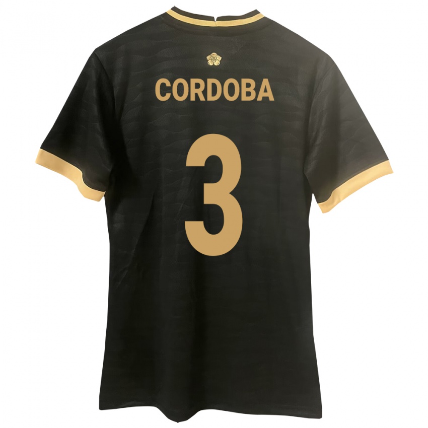 Kinderen Panama José Córdoba #3 Zwart Uitshirt Uittenue 24-26 T-Shirt