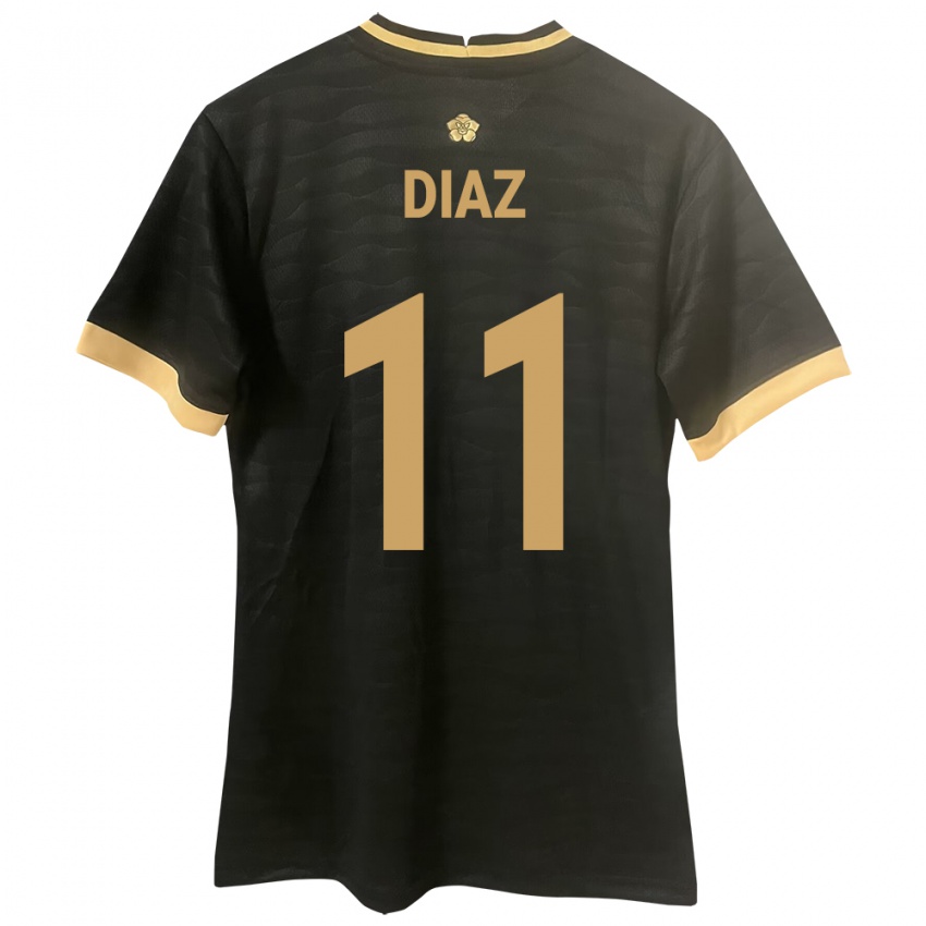 Kinderen Panama Ismael Díaz #11 Zwart Uitshirt Uittenue 24-26 T-Shirt