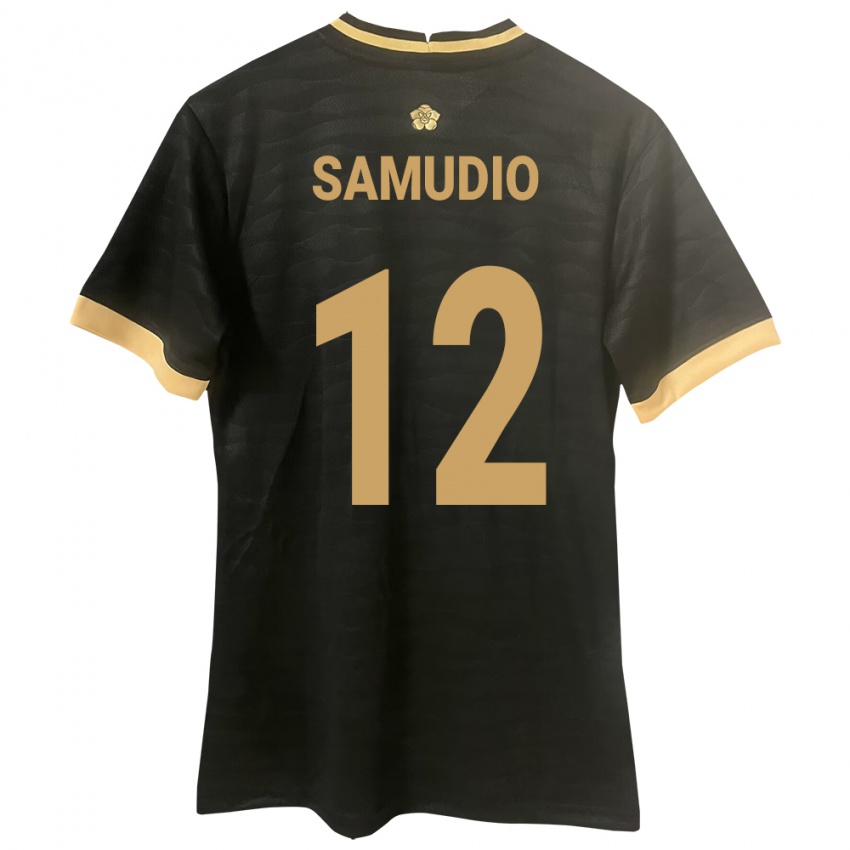 Kinderen Panama César Samudio #12 Zwart Uitshirt Uittenue 24-26 T-Shirt