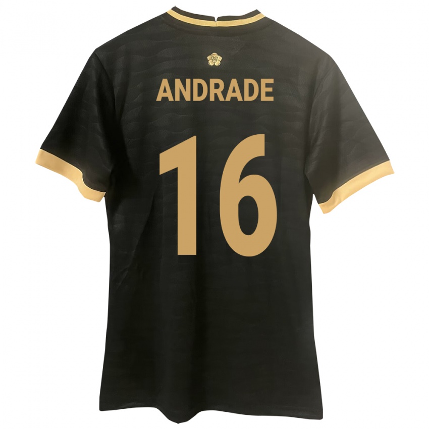 Kinderen Panama Andrés Andrade #16 Zwart Uitshirt Uittenue 24-26 T-Shirt