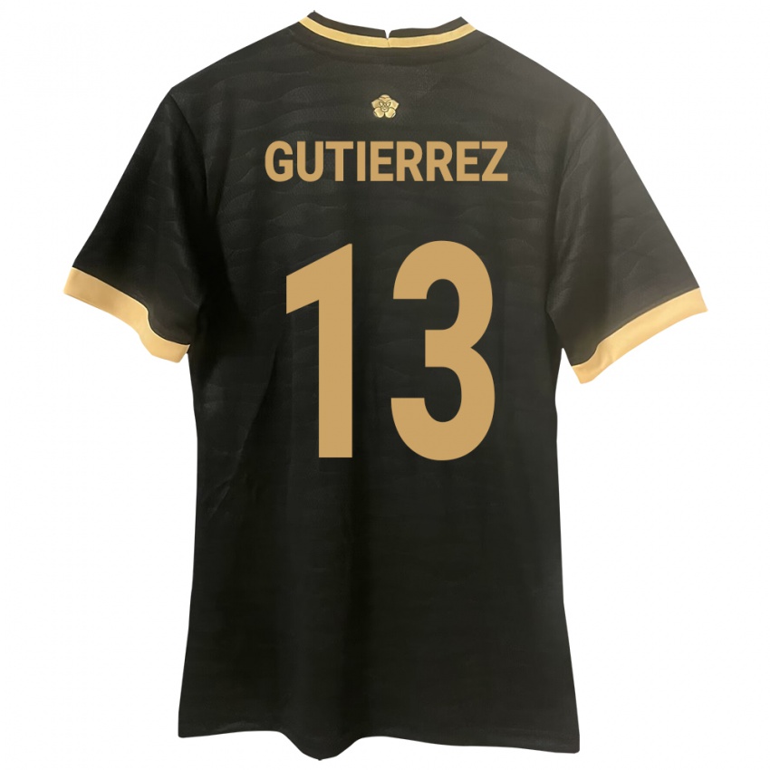 Kinderen Panama Mickeylis Gutiérrez #13 Zwart Uitshirt Uittenue 24-26 T-Shirt