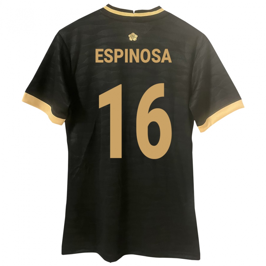 Kinderen Panama Rebeca Espinosa #16 Zwart Uitshirt Uittenue 24-26 T-Shirt