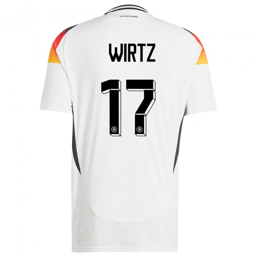Heren Duitsland Florian Wirtz #17 Wit Thuisshirt Thuistenue 24-26 T-Shirt
