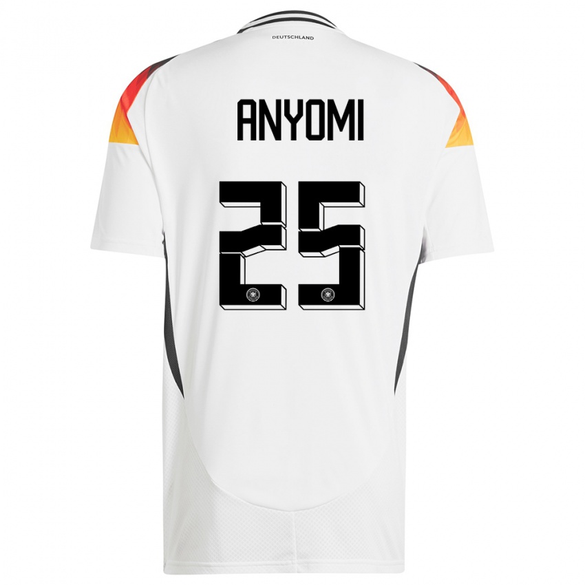 Heren Duitsland Nicole Anyomi #25 Wit Thuisshirt Thuistenue 24-26 T-Shirt