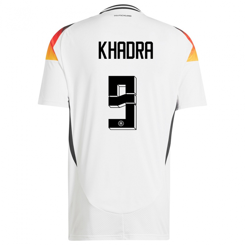 Heren Duitsland Reda Khadra #9 Wit Thuisshirt Thuistenue 24-26 T-Shirt