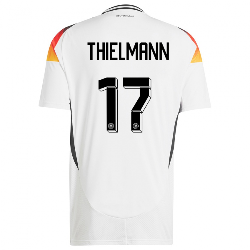 Heren Duitsland Jan Thielmann #17 Wit Thuisshirt Thuistenue 24-26 T-Shirt