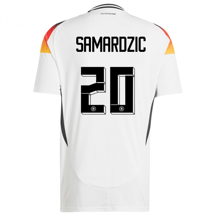 Heren Duitsland Lazar Samardzic #20 Wit Thuisshirt Thuistenue 24-26 T-Shirt