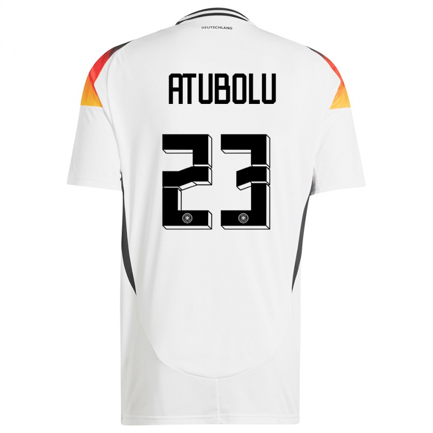 Heren Duitsland Noah Atubolu #23 Wit Thuisshirt Thuistenue 24-26 T-Shirt