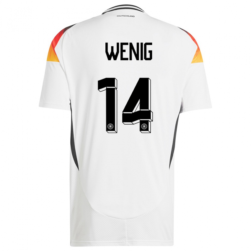 Heren Duitsland Marcel Wenig #14 Wit Thuisshirt Thuistenue 24-26 T-Shirt