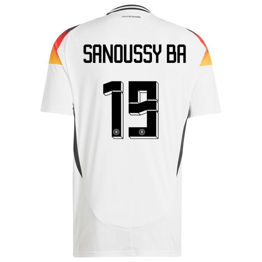 Heren Duitsland Sanoussy Ba #19 Wit Thuisshirt Thuistenue 24-26 T-Shirt