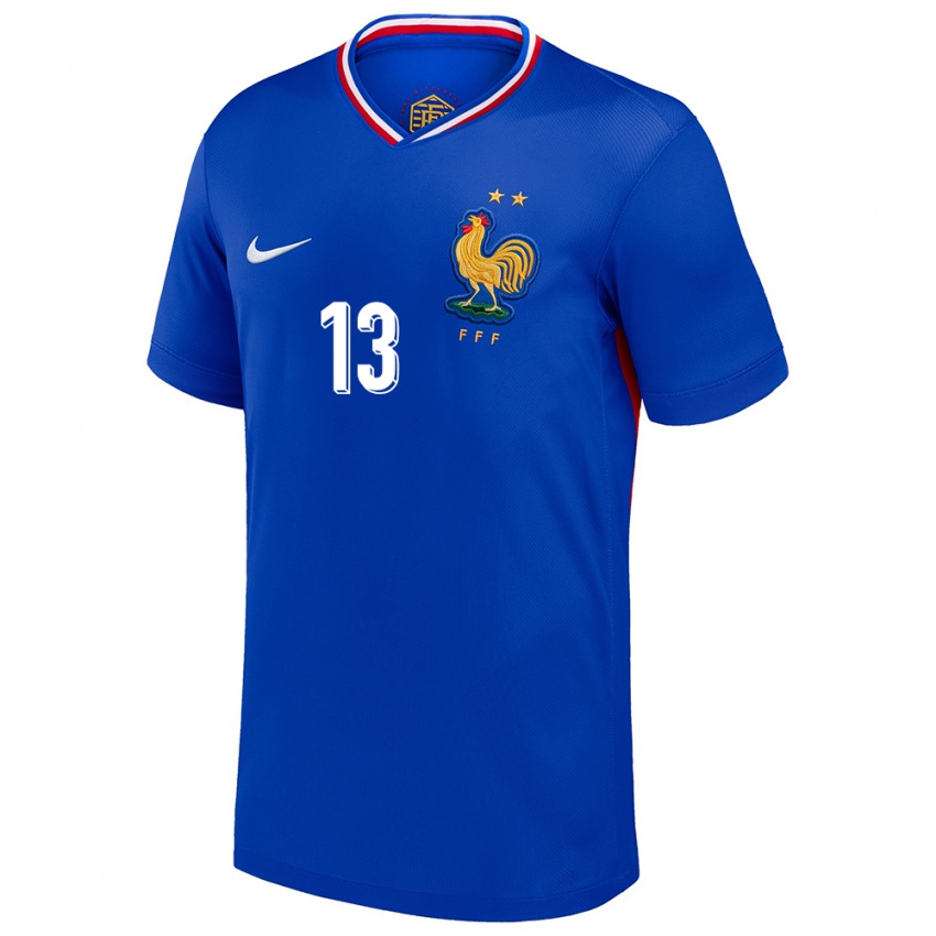 Heren Frankrijk N Golo Kante #13 Blauw Thuisshirt Thuistenue 24-26 T-Shirt