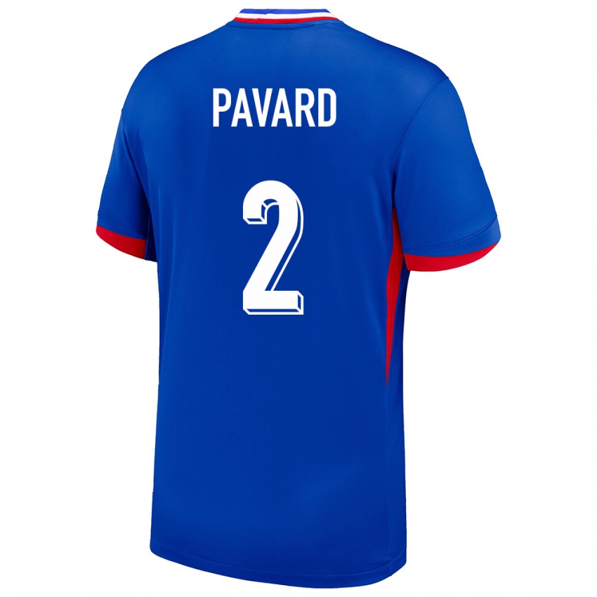 Heren Frankrijk Benjamin Pavard #2 Blauw Thuisshirt Thuistenue 24-26 T-Shirt