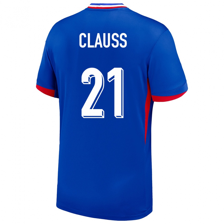 Heren Frankrijk Jonathan Clauss #21 Blauw Thuisshirt Thuistenue 24-26 T-Shirt