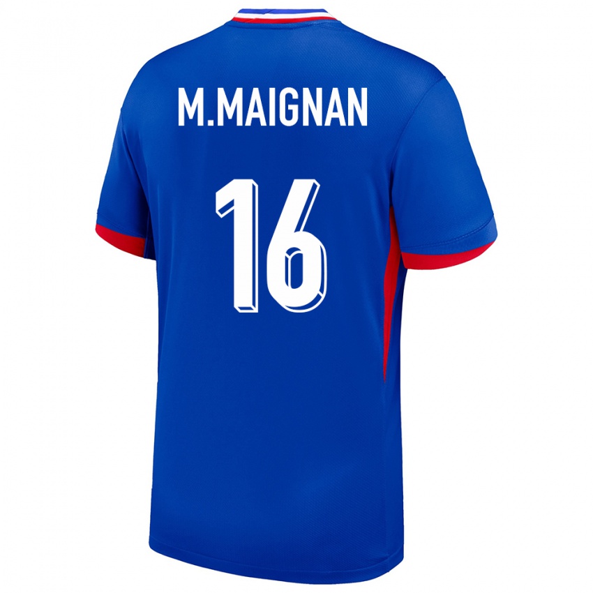 Heren Frankrijk Mike Maignan #16 Blauw Thuisshirt Thuistenue 24-26 T-Shirt