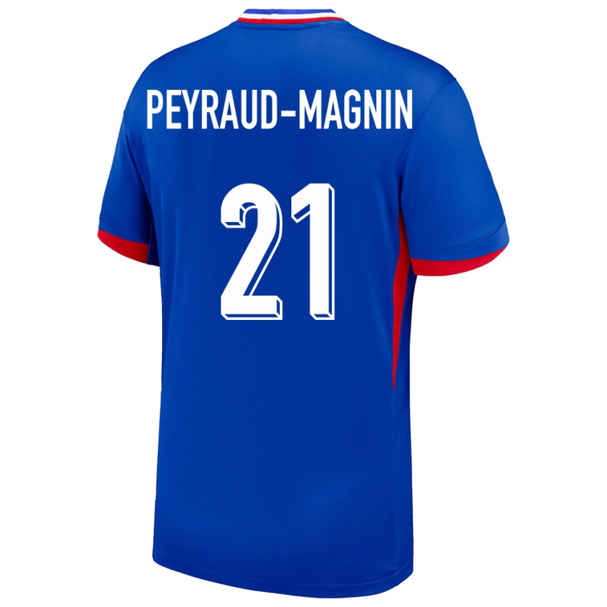 Heren Frankrijk Pauline Peyraud Magnin #21 Blauw Thuisshirt Thuistenue 24-26 T-Shirt