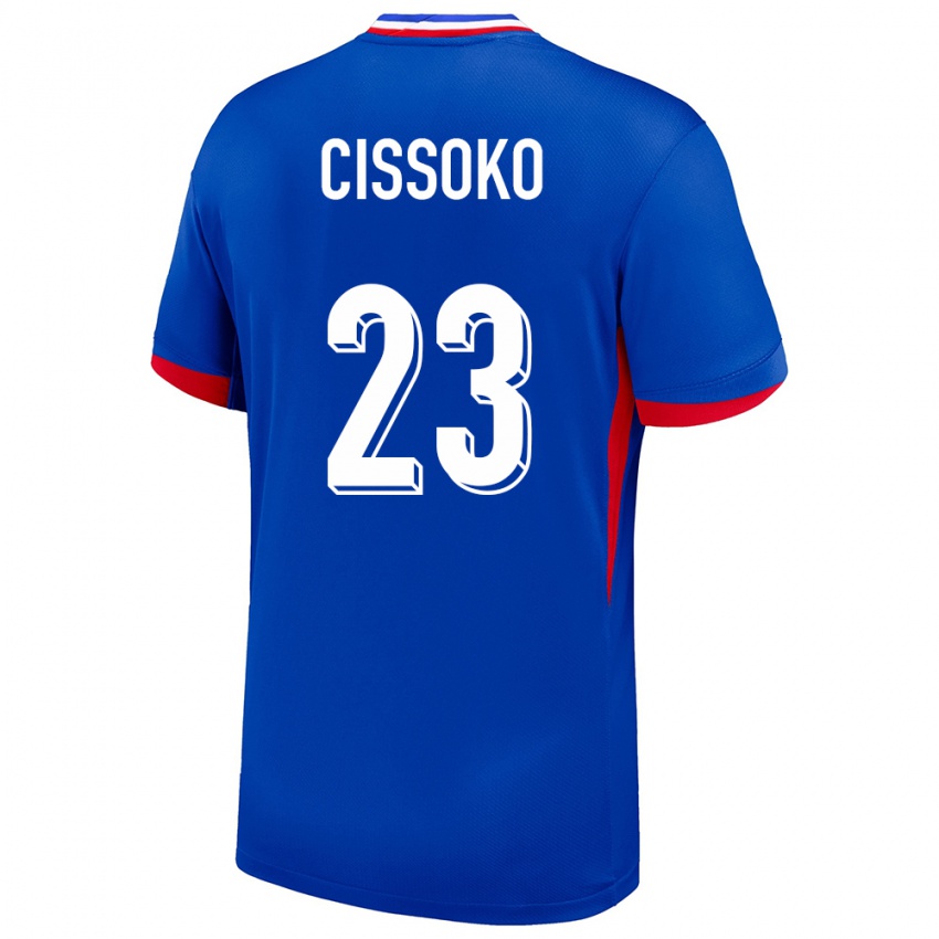 Heren Frankrijk Hawa Cissoko #23 Blauw Thuisshirt Thuistenue 24-26 T-Shirt