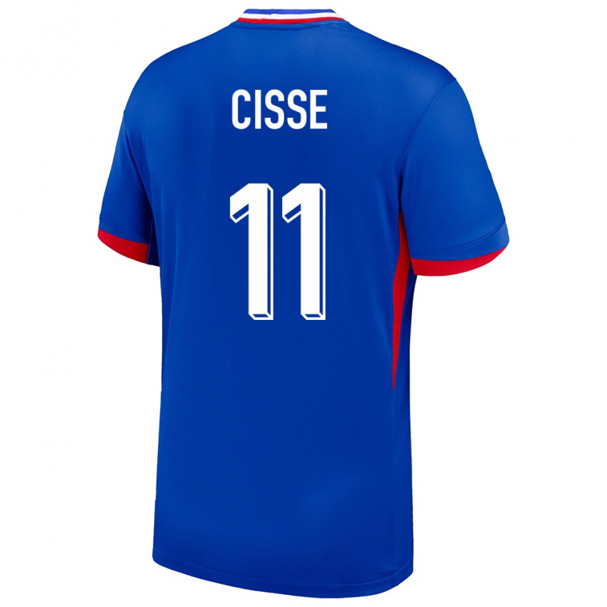 Heren Frankrijk Lamine Cisse #11 Blauw Thuisshirt Thuistenue 24-26 T-Shirt