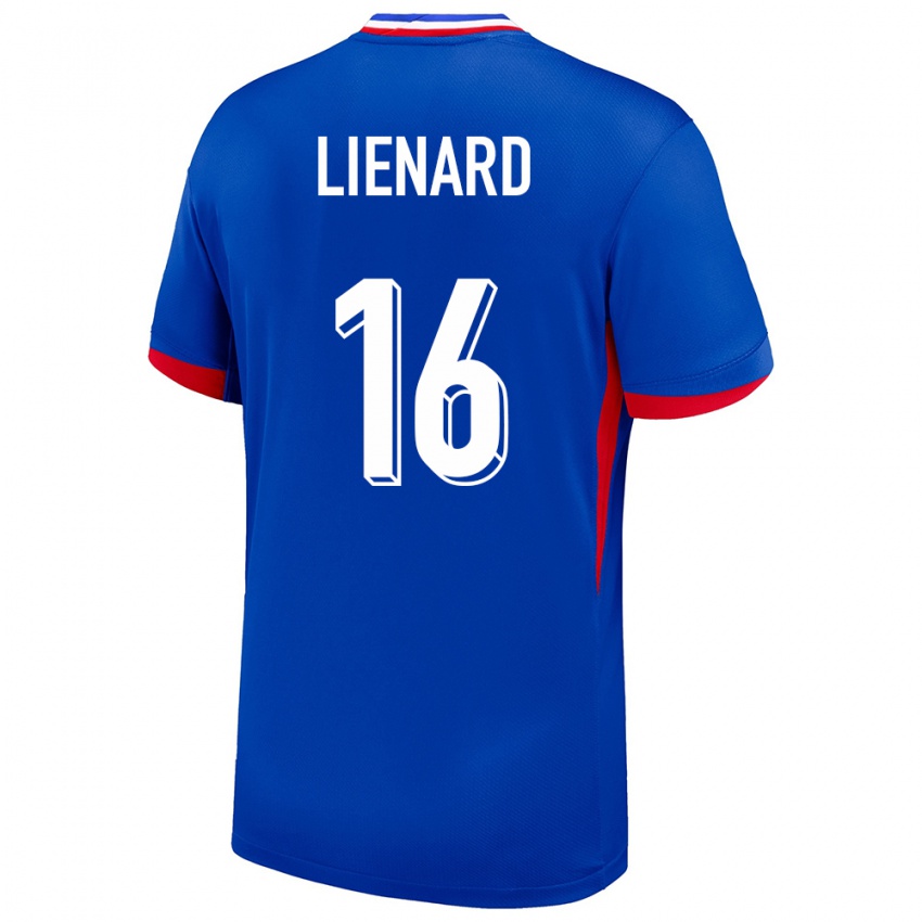 Heren Frankrijk Yann Lienard #16 Blauw Thuisshirt Thuistenue 24-26 T-Shirt