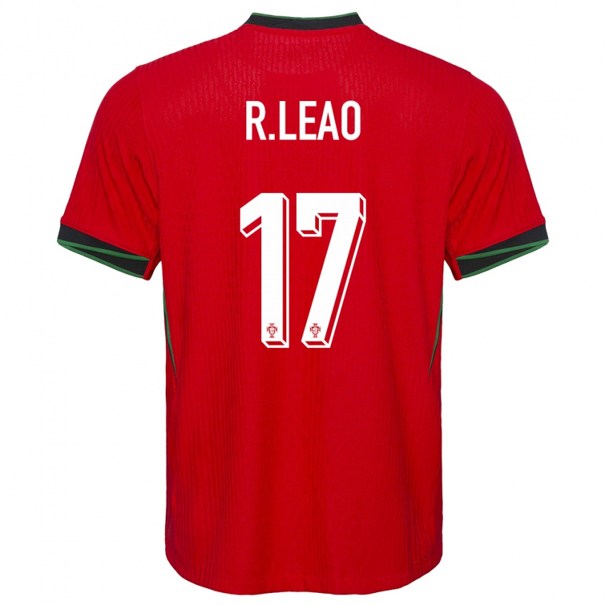 Heren Portugal Rafael Leao #17 Rood Thuisshirt Thuistenue 24-26 T-Shirt