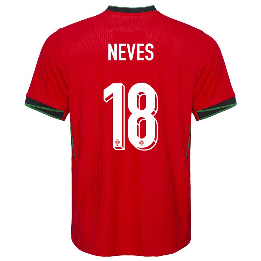 Heren Portugal Ruben Neves #18 Rood Thuisshirt Thuistenue 24-26 T-Shirt