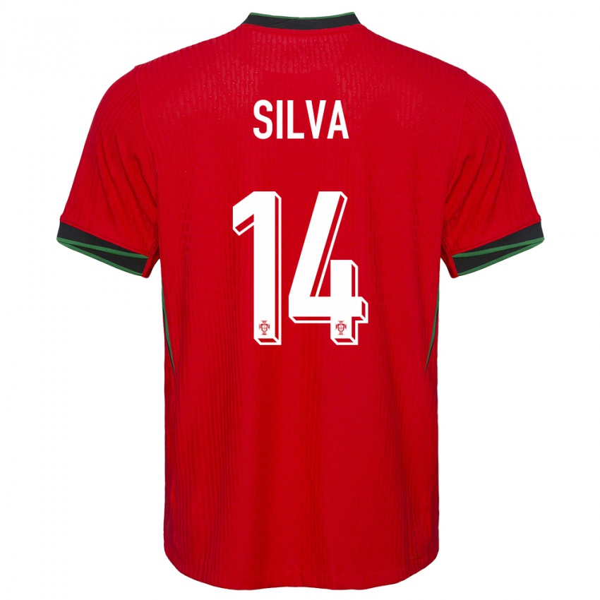 Heren Portugal Dolores Silva #14 Rood Thuisshirt Thuistenue 24-26 T-Shirt