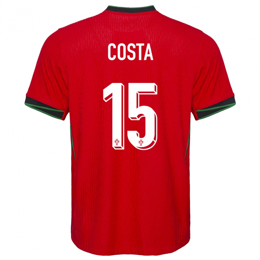 Heren Portugal Carole Costa #15 Rood Thuisshirt Thuistenue 24-26 T-Shirt