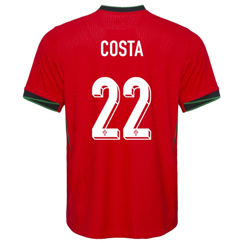 Heren Portugal Rute Costa #22 Rood Thuisshirt Thuistenue 24-26 T-Shirt