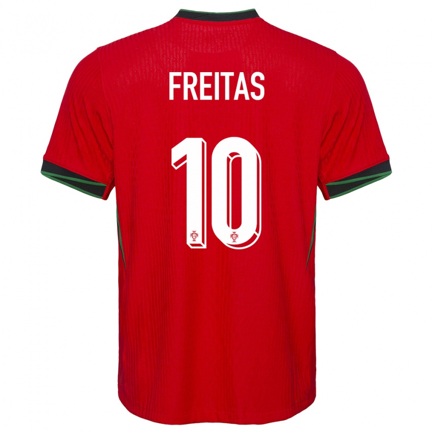 Heren Portugal Tiago Freitas #10 Rood Thuisshirt Thuistenue 24-26 T-Shirt