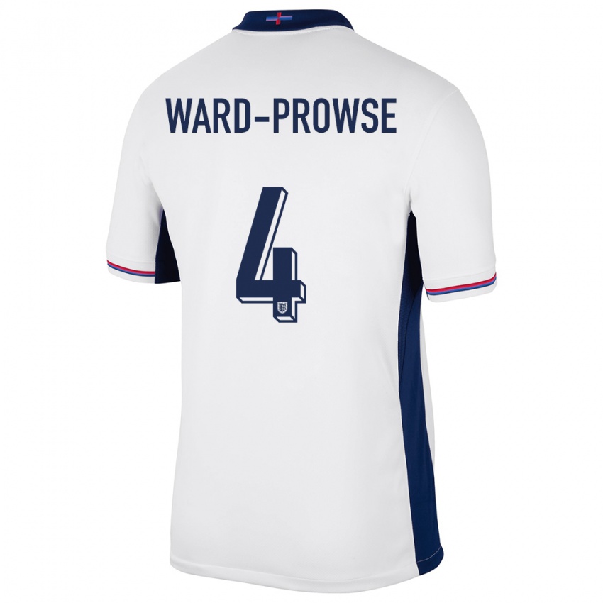 Heren Engeland James Ward-Prowse #4 Wit Thuisshirt Thuistenue 24-26 T-Shirt