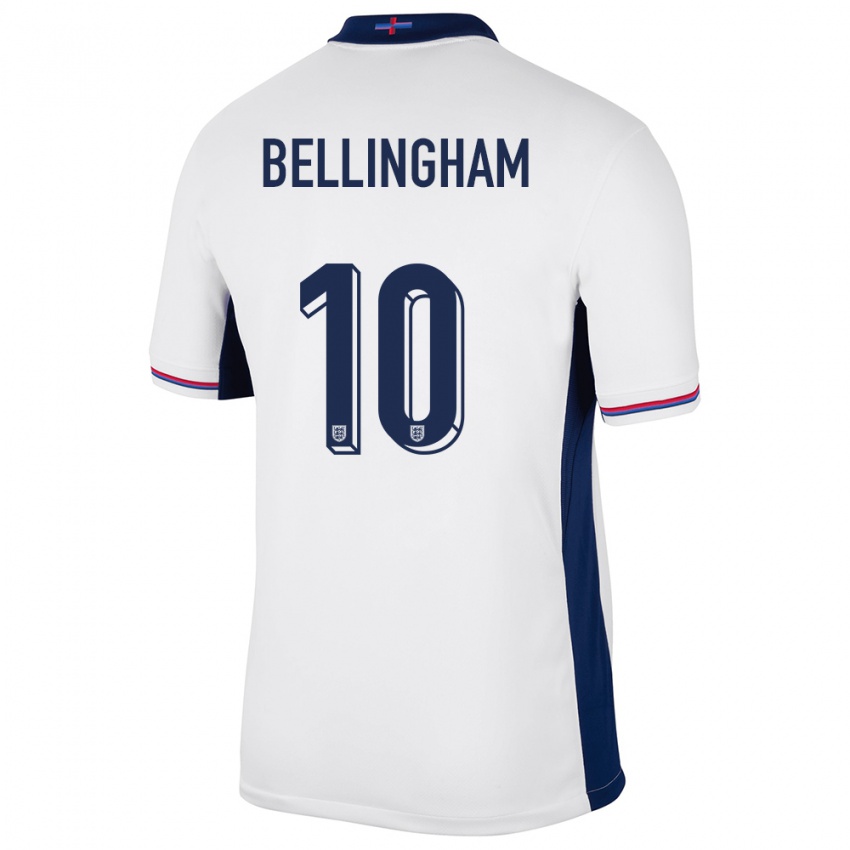Heren Engeland Jude Bellingham #10 Wit Thuisshirt Thuistenue 24-26 T-Shirt