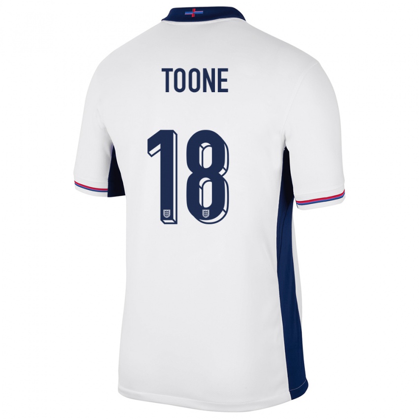 Heren Engeland Ella Toone #18 Wit Thuisshirt Thuistenue 24-26 T-Shirt
