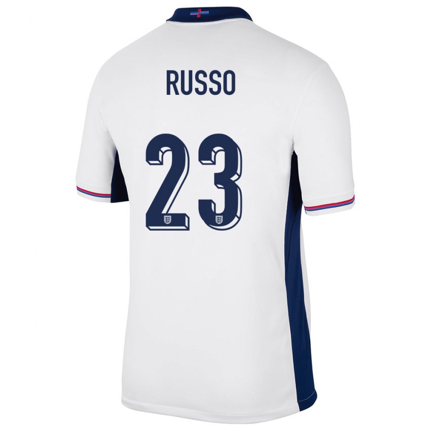 Heren Engeland Alessia Russo #23 Wit Thuisshirt Thuistenue 24-26 T-Shirt