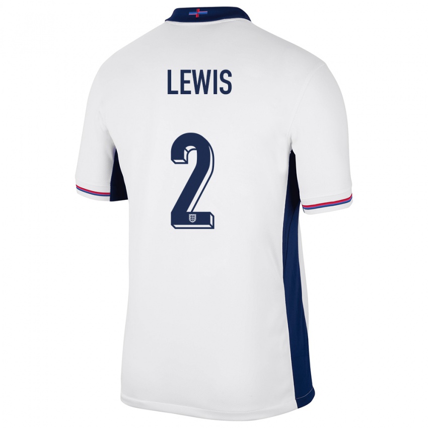 Heren Engeland Rico Lewis #2 Wit Thuisshirt Thuistenue 24-26 T-Shirt