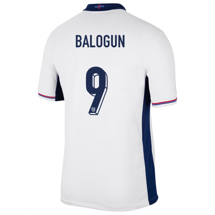 Heren Engeland Folarin Balogun #9 Wit Thuisshirt Thuistenue 24-26 T-Shirt