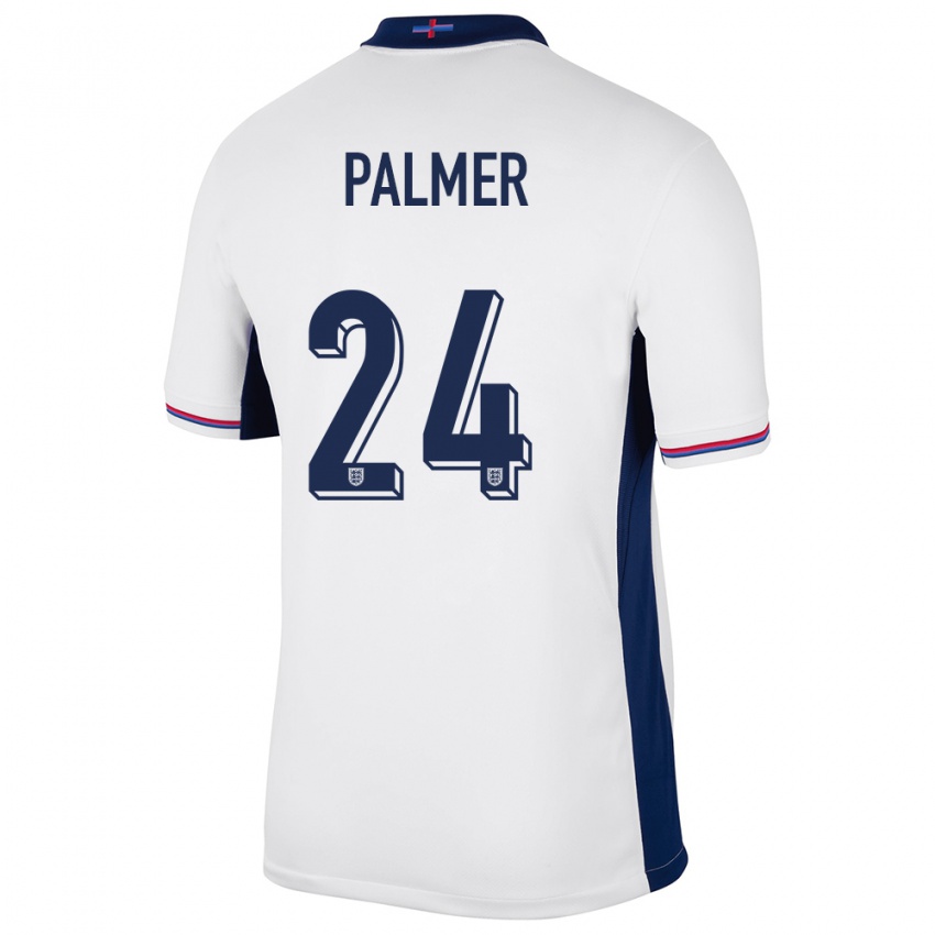 Heren Engeland Cole Palmer #24 Wit Thuisshirt Thuistenue 24-26 T-Shirt