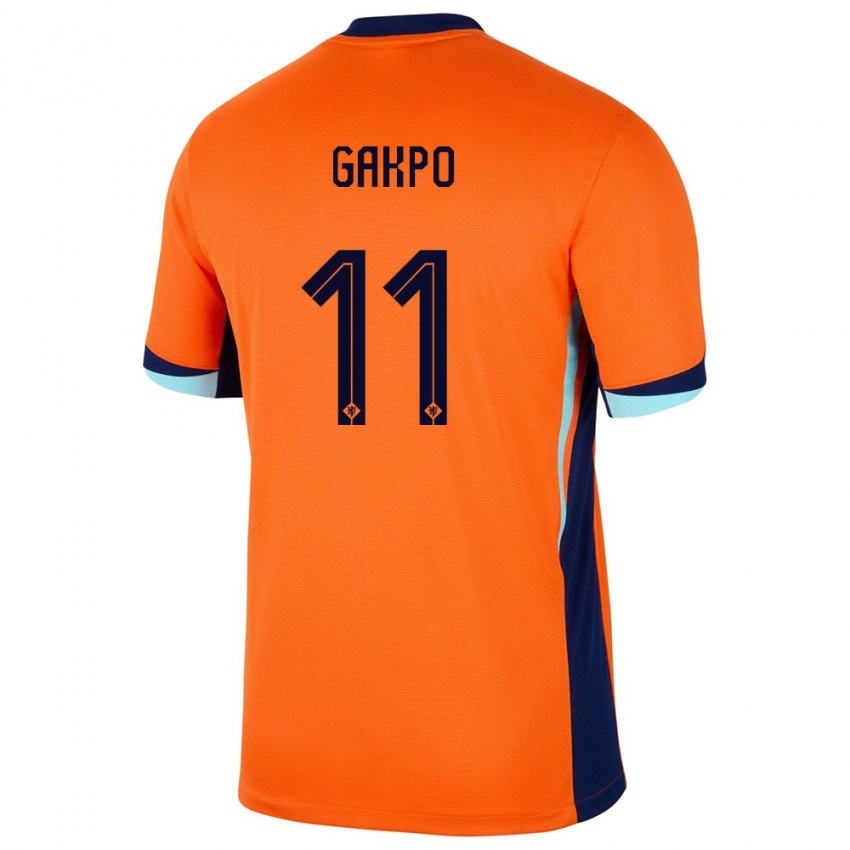Heren Nederland Cody Gakpo #11 Oranje Thuisshirt Thuistenue 24-26 T-Shirt
